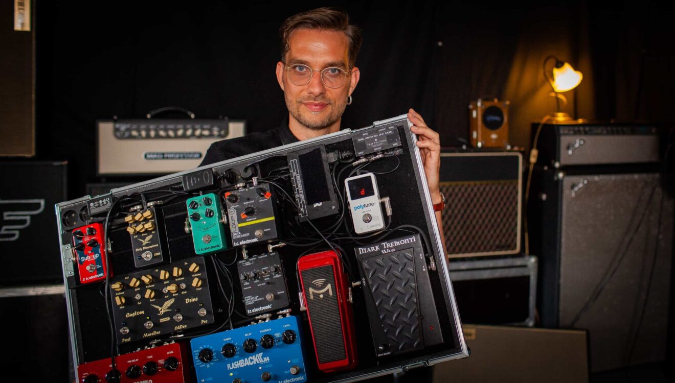 3 guitar rigs med Kasper Falkenberg